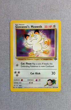 Pokemon TCG - Giovanni's Meowth - Gym Heroes set 74/132 - Image 1