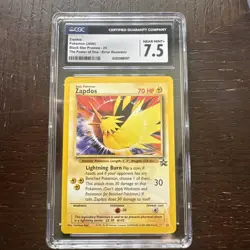 Pokemon Zapdos The Power of One Movie Black Star Promo #23 AOKI ERROR CGC 7.5 - Image 1