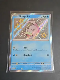 Pokemon Slowpoke 116/091 Paldean Fates Shiny Ultra Rare Holo NM - Image 1