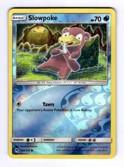 Slowpoke SM - Lost Thunder #54 (2018) Common Reverse Holo NM Pokemon - Image 1