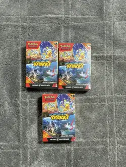 Lot Of 3- Pokemon TCG Surging Sparks Booster Bundle. New, Factory Sealed - Image 1