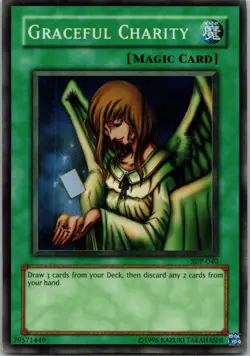 Yugioh Graceful Charity SDP-040 Super Rare NM - Image 1