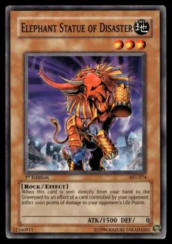 ELEPHANT STATUE OF DISASTER AST-074 SHORT PRINT ANCIENT SANCTUARY YU-GI-OH - Image 1