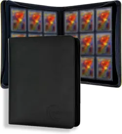 Top Loader Binder - 9 Pocket Card for 3"x4" Large Standard Size, Black - Image 1