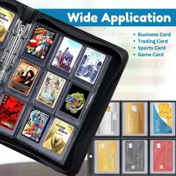 Top Loader Binder - 9 Pocket Card for 3"x4" Large Standard Size, Black - Image 5