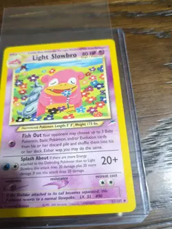 Pokemon Card - Light Slowbro Neo Destiny 51/105 Uncommon Non Holo LP - Image 3