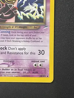 Dark Slowking 20/105 Neo Destiny Pokemon Card Moderately Played normal - Image 5