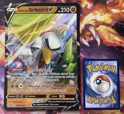 Galarian Sirfetch’d V SWSH043 JUMBO OVERSIZED Black Star Promo Pokemon Card - Image 1