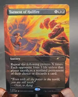 Torment of Hailfire Avatar: The Last Airbender Secret Lair MTG Rainbow Foil NM - Image 1