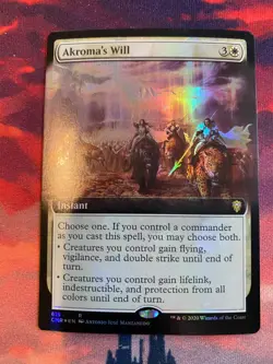 MTG Commander Legends Akromas Will Extended Art Foil - Image 1