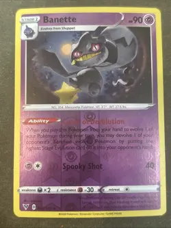 Banette SWSH04: Vivid Voltage #068/185 Rare Reverse Holo Pokemon - Image 1