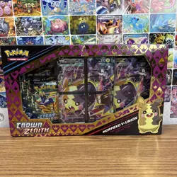 Pokemon TCG: Crown Zenith Premium Playmat Collection Morpeko V-Union Box NEW - Image 1