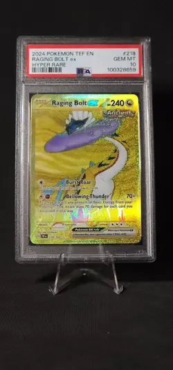 Pokemon Raging Bolt ex 218/162 SV05: Temporal Forces Holo PSA 10 - Image 1
