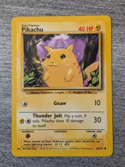 Pikachu - 58/102 - Pokemon Base Set - common- 59 - Image 1