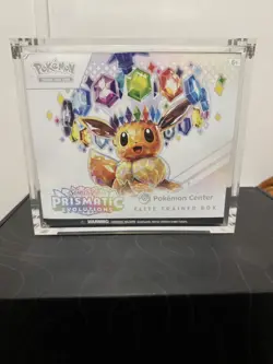 Pokemon Prismatic Evolutions PC ETB Sealed New Mint W/ Acrylic Display Case - Image 1