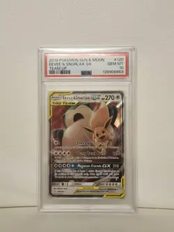 (AUS) Pokemon TCG 2019 Sun & Moon Team Up Eevee & Snorlax GX 120/181 PSA 10 - Image 1