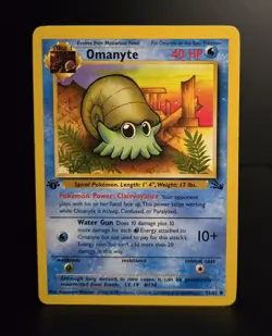 Pokemon TCG - OMANYTE - 1ST EDITION - 52/62 - FOSSIL (1999) - WOTC - MP/LP - Image 1