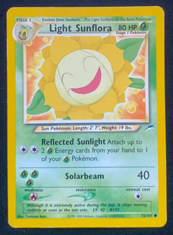 Light Sunflora 72/105 - Non Holo - Neo Destiny - Pokemon TCG CCG HP - Image 1