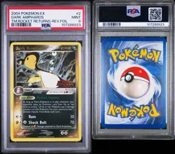 Pokemon Dark Ampharos EX Team Rocket Returns Reverse Holo Rare 2/109 PSA 9 Mint - Image 3