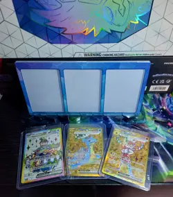 Terapagos UPC 3 Card Promo Set Display Cinderace Lapras Pokemon SVP 163 164 165 - Image 1