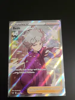 Bede - 199/202 - Pokemon Sword & Shield Base Set Full Art Rare Card NM - Image 1