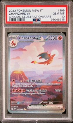 Pokemon PSA 10 Charizard Ex #199 Special Illustration Rare 151 2023 Italiano - Image 2
