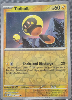 Tadbulb 076/197 Reverse Holo Obsidian Flames OBF NM/M Pokemon TCG - Image 1