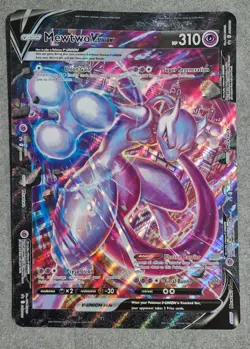 Pokemon Oversized Jumbo Mewtwo V Union SWSH161 Promo Card Evolving Skies - Image 1