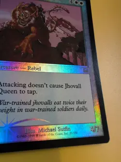 Jhovall Queen Rebel.Mercadian Masques FOIL MTG card. Old Vintage. - Image 5