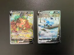 Leafeon V SR, Glaceon V SR s6A 071 077 Eevee Heroes Korean Pokemon Card - Image 1