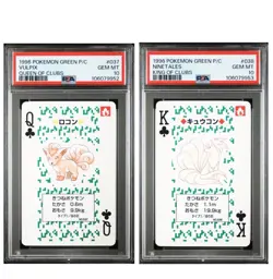 1996 POKEMON GREEN VERSION PLAYING CARDS KING OF CLUBS #038 NINETALES PSA 10 - Image 1