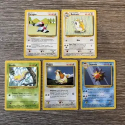 5x Pokemon Cards Wotc Vintage Card Bundle BASE SET (19) - Image 1