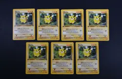7 NM- Pikachu 1st Edition Fossil Set 60/64 Pokemon Cards - Image 1