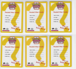 Lot of (6) Ancient Mew Details Insert Cards Movie Promo 2000 Vintage - Image 1