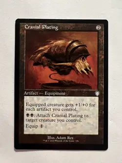 Cranial Plating - RETRO FRAME - MTG The Brothers' War: Commander - LP Artifact - Image 1