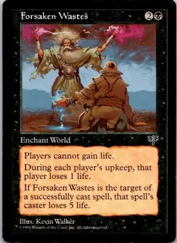 MTG Magic The Gathering Mirage Forsaken Wastes Played See Scan C - Image 1