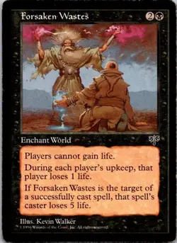 MTG Magic The Gathering Mirage Forsaken Wastes Played See Scan B - Image 1