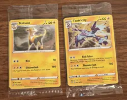 SEALED POKEMON TCG BOLTUND 076/202 & TOXTRICITY 063/189 Knockout Collection Holo - Image 2