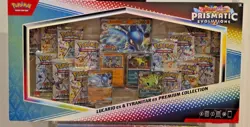 Pokemon TCG Prismatic Evolutions Lucario Ex + Tyranitar Ex Premium Collection - Image 1