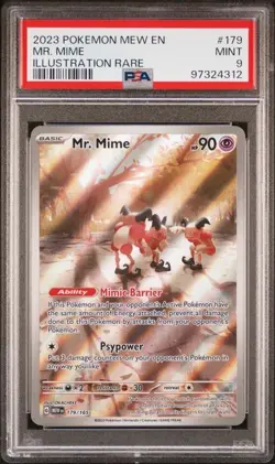 2023 Pokemon Scarlet & Violet 151 Mr. Mime Illustration Rare 179/165 PSA 9 Mint - Image 1