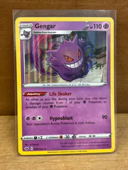 Gengar(Holo) Pokemon SWSH01 Sword Shield Base Holo Rare - Image 1