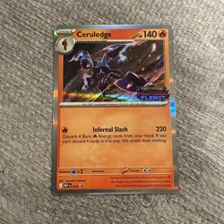 2025 POKEMON PHANTASMAL FLAMES CERULEDGE 014 STAMPED PROMO HOLO - Image 1