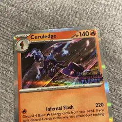 2025 POKEMON PHANTASMAL FLAMES CERULEDGE 014 STAMPED PROMO HOLO - Image 2