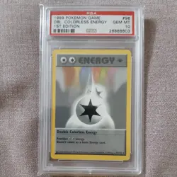 1st Edition Base Double Colourless Energy Pokemon PSA 10 96/102 - Image 1