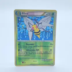 Pokemon TCG Card - Bibor 12/95 | Unleashed | Reverse Holo Rare - German - Image 1
