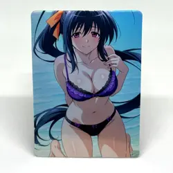 High School DxD Akeno Himejima Goddess Anime Waifu ACG Foil Card - Image 1