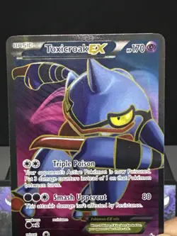 Pokemon Card Toxicroak EX 102/106 Full Art Ultra Rare XY Flashfire Light Play - Image 2