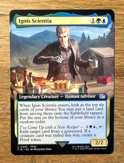 Magic MTG Final Fantasy Ignis Scientia #492 *NON-FOIL* Extended Art FFXV - Image 1