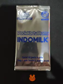 Pokemon Indomilk Promo Sealed Pack TCG Pikachu fuecoco Stamped Pokemon Indonesia - Image 1