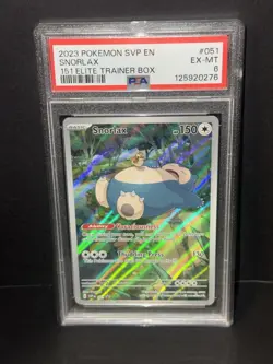 2023 POKEMON SVP EN-SV BLACK STAR PROMO 151 ELITE TRAINER BOX #051 SNORLAX PSA 6 - Image 1
